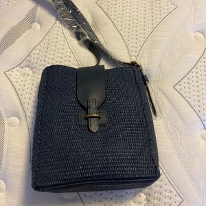 Navy over the shoulder purse
